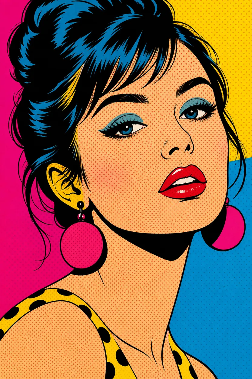 AI style template result: pop art look