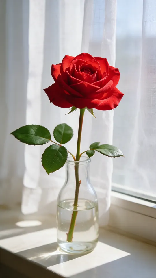 Last frame: the same rose fully open, made with the ClipRush Image Editor